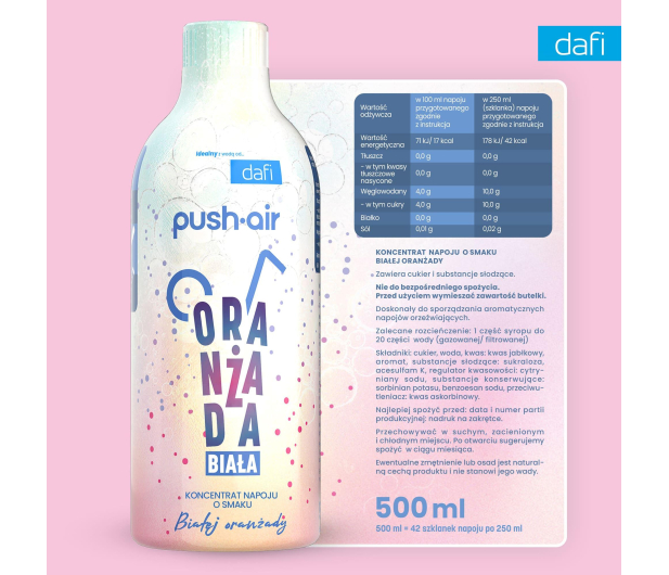 Dafi KONCENTRAT NAPOJU BIAŁA ORANŻADA  500 ML - 1484364 - zdjęcie 3